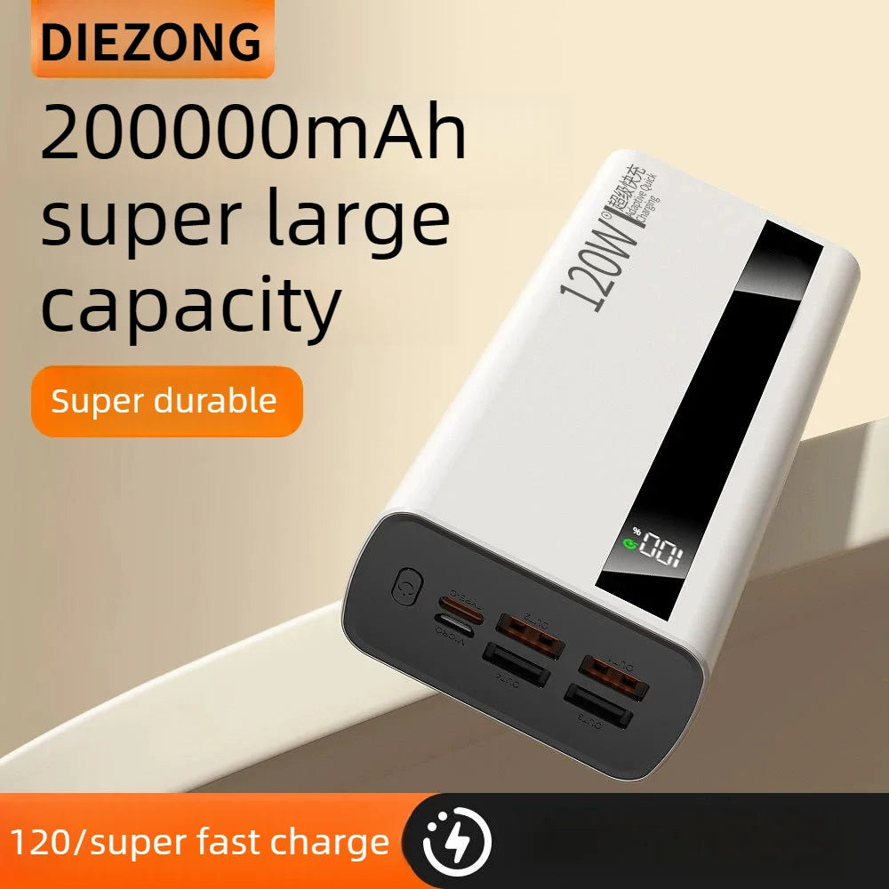 High Capacity 2026 New 120W 500000mAh Power Bank For Iphone Samsung Super Fast Charge Portable External Battery PowerBank
