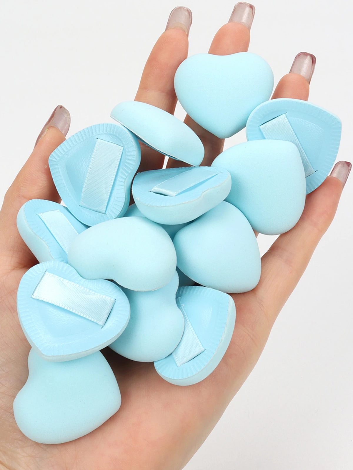 5/10/20Pcs Super Soft Cotton Candy Makeup Puff Necessary Wet Dry Use Air Cushion Powder Puff Multifunction Portable Makeup Sponge
