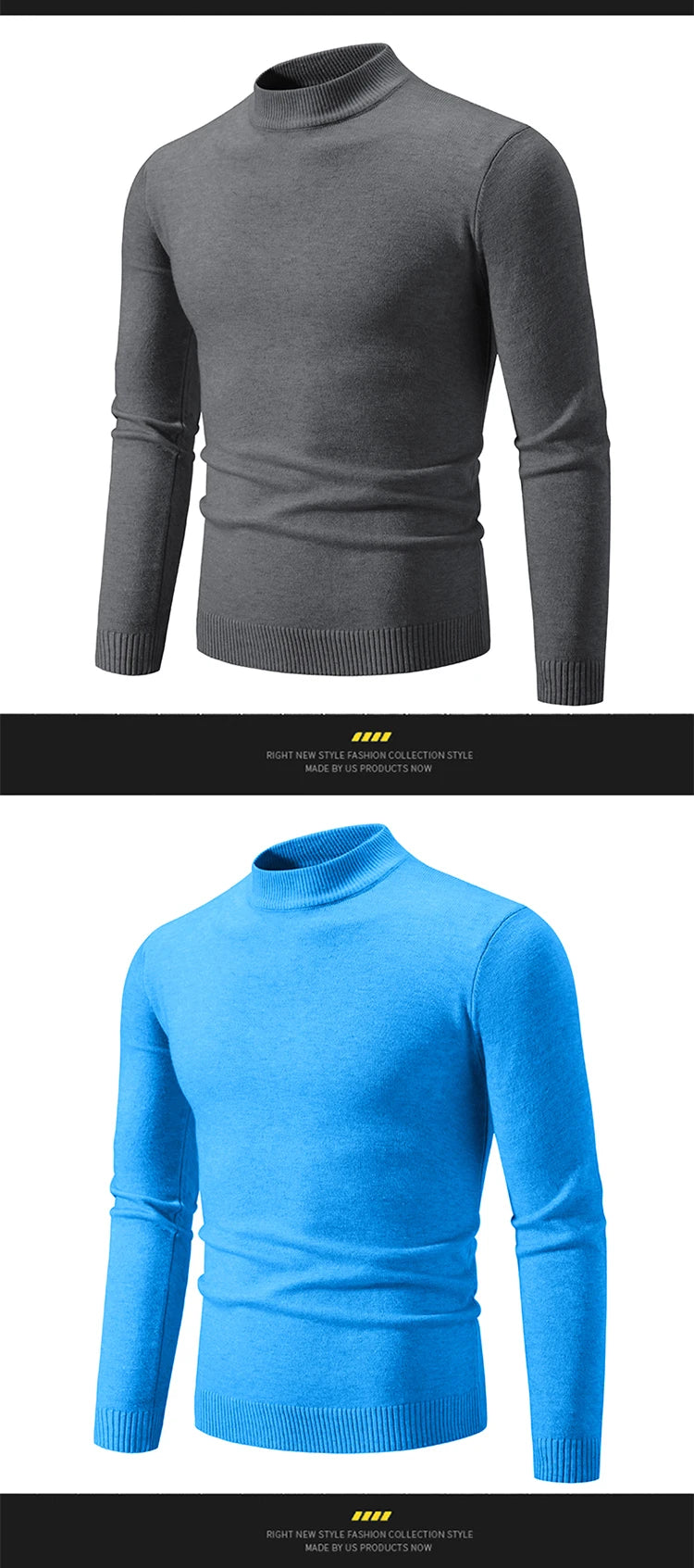 New Autumn Winter Designer Fashion Half Turtleneck Knitted Sweater High Quality Mens Casual Solid Color Warm Women Sweaters
