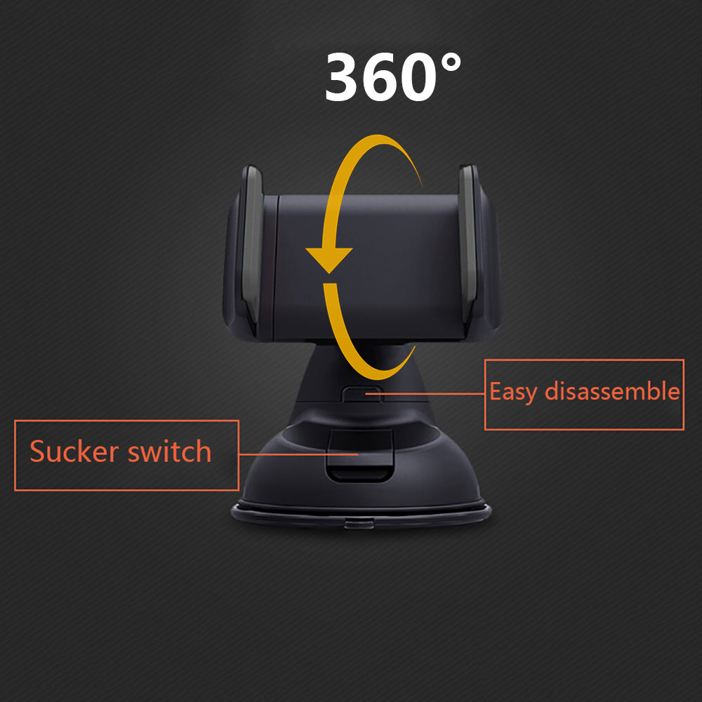Phone Holder for Car 360° Widest View Flexible Long Arm Universal Handsfree Dashboard Suction Type Windshield Holder Phone Mount