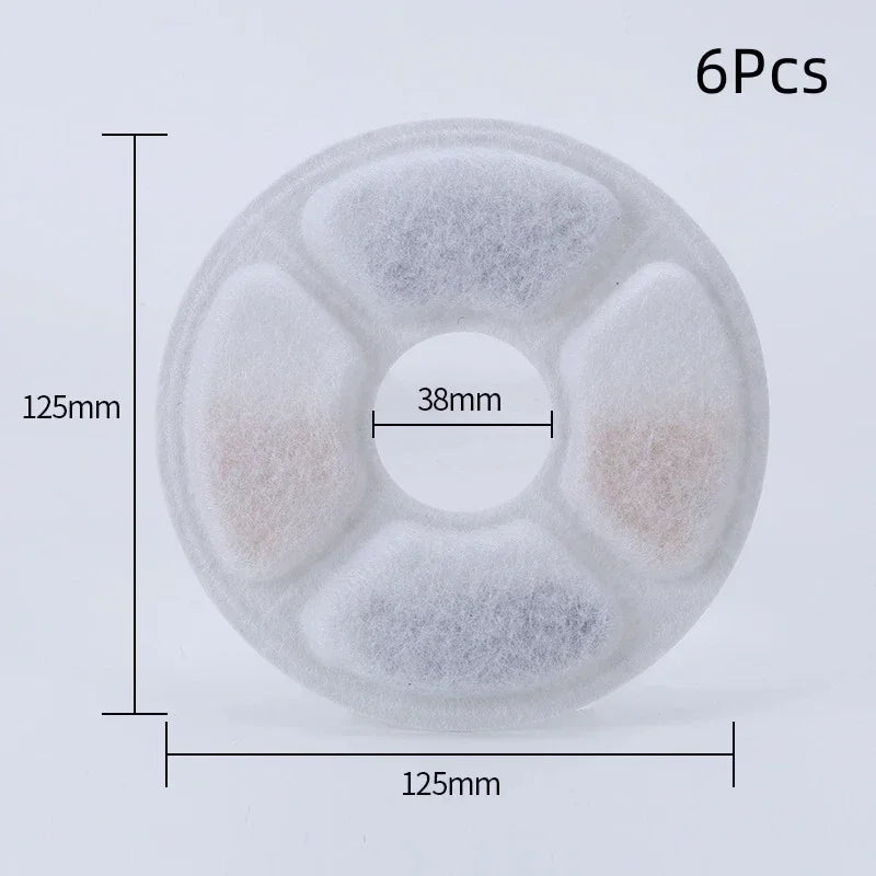 Replacement Filter For Cat Dog Water Drinking Fountain Activated Carbon Replaced Filters 6-12pcs Fountain Dispenser Feeders