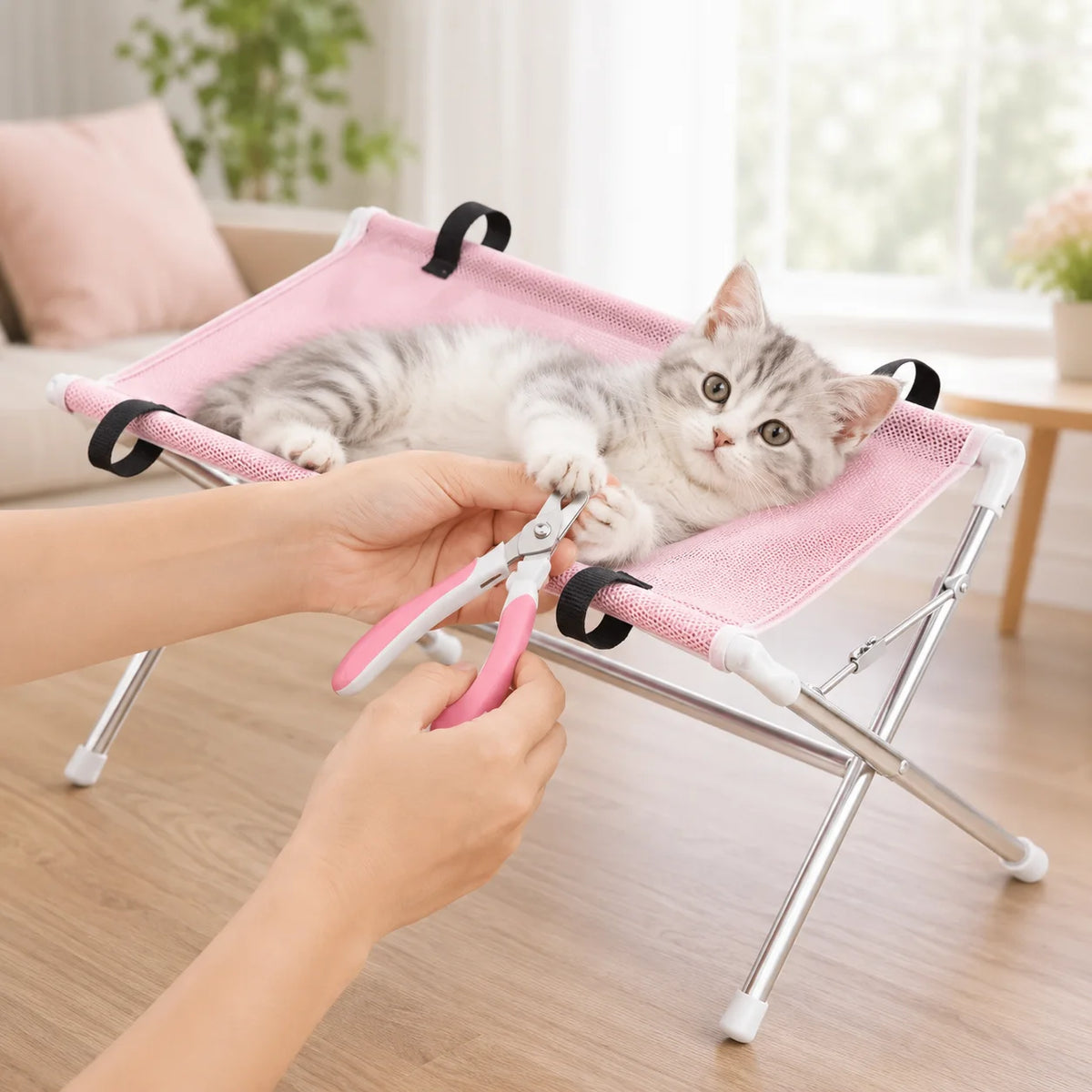 Suporte de Banho Portátil para Animais de Estimação, Rede de Contenção Ajustável em Rede para Lavagem de Cães e Gatos, Suporte em Rede Dobrável para Banho e Secagem