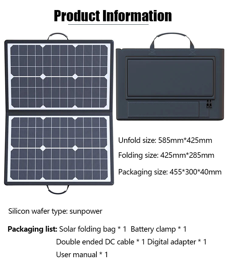 1000W Portable Foldable Solar Panel Kit Complete Solar Power Station 18V Generator Charger for Car Boat Caravan Camping Outdoor