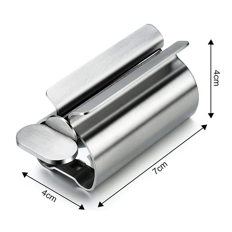 Bathroom Accessories Set Rolling Toothpaste Squeezer Tube Stainless Steel Toothpaste Dispenser Toothpaste Cosmetic Storage Rack