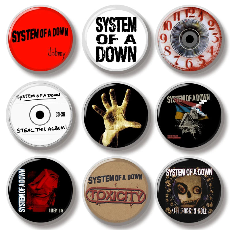44MM Soad system down Band Pin Soft Button Pin Jewelry Creative Badge Cartoon Brooch Lapel Pin Bag Backpack Hat Decoration