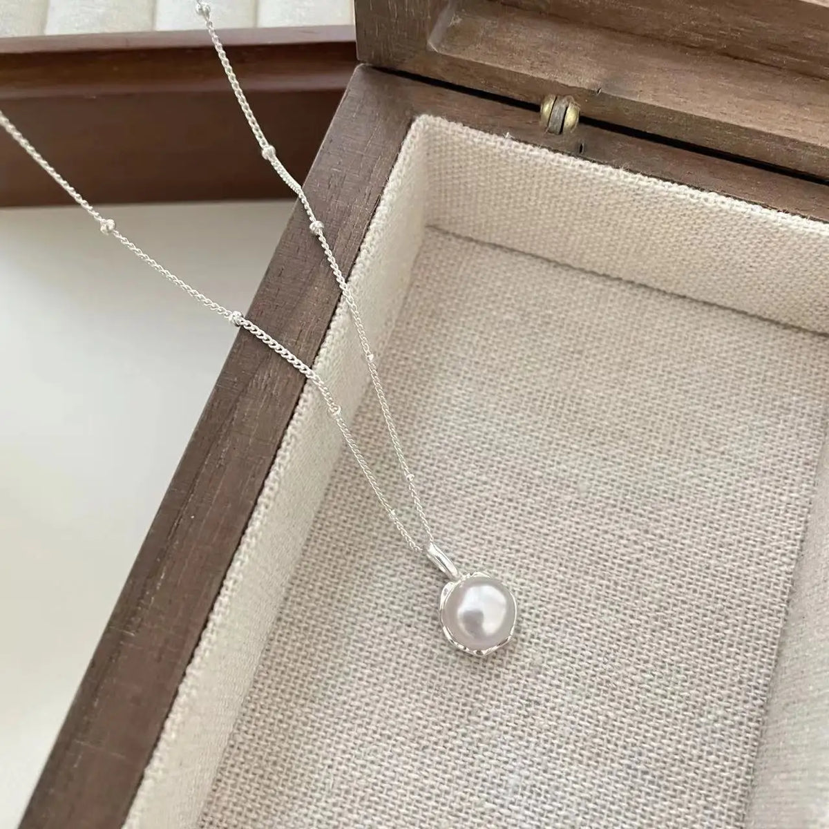 925 Silver Necklace Punk Wealth Good Wish Matte Ball Bread OT Clasp Stackable for Women Girl Jewelry Gift Dropshipping Wholesale
