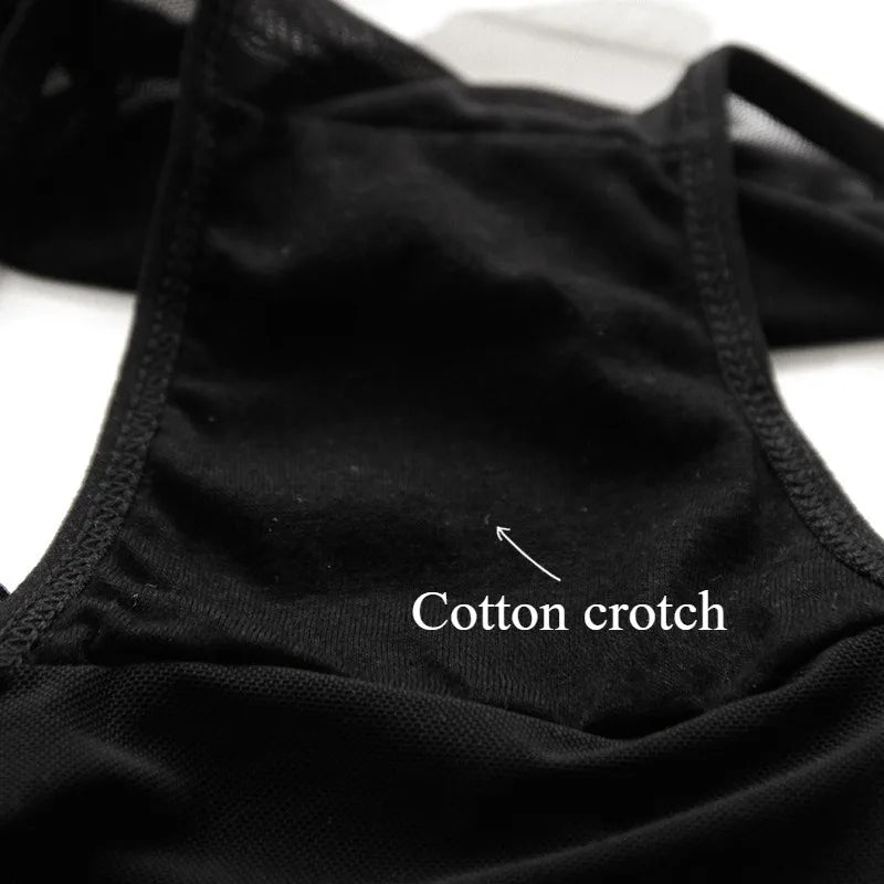 Women Sexy Sheer Underwear Adjustable Straps Low Waist Mesh Panties Feme Erotic Transparent Need Not Take It Off Briefs Lingerie