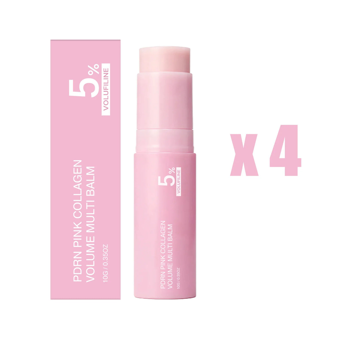 PDRN Pink Collagen Brightening Eye Patches Reduce Dark Circles Puffiness+Multi Balm Stick Hydrating Firming Face Neck Skin Care
