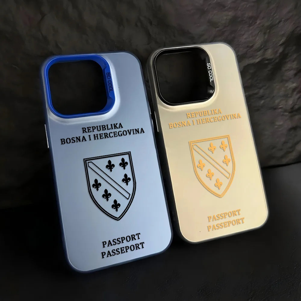 Bosnia and Herzegovina Passport Phone Case For iPhone 17 16e 16 15 14 13 12 11 mini Pro Max X XR 8 7 Air Plus Anti  Matte  Cover