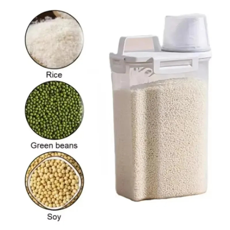 Hot Sale Reusable Laundry Detergent Dispenser Sealed Storage Container For Grain Miscellaneous Storage Tank Kitchen Storage Box