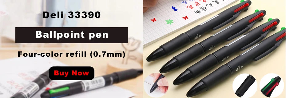 Deli Sign Gel Pens Direct Liquid Ballpoint Tungsten Carbide Beads Pen For Writing School Office Stationery Supply