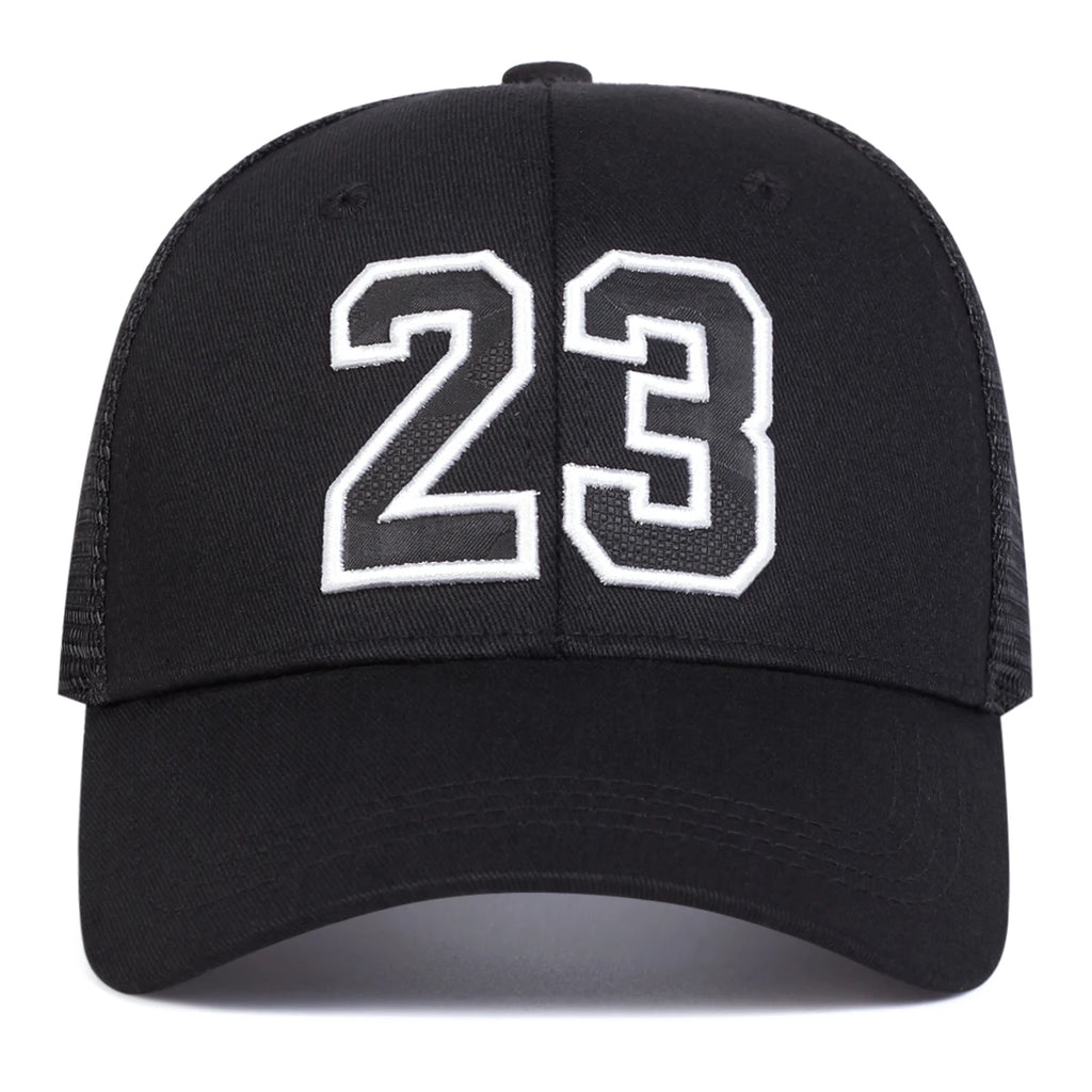 Unisex 23 Embroidery Baseball Net Caps Hip Hop Cap Spring Summer Outdoor Adjustable Casual Hats Sunscreen Hat ﻿