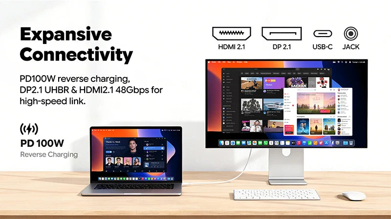 Kuycon G32P 32 Inch Computer Monitor 6K UHD IPS PC Display 500 Nits Contrast Rate 2000:1 Desktop Screen 99%sRGB Aluminum Alloy
