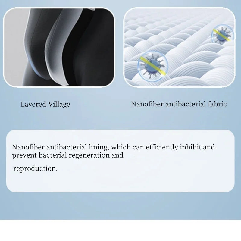 Men Boxers Shorts Silicone PU One-piece U Convex Pouch Pants Soft Elastic Panties Tight Low Waist Safety Trunks Short Waterproof