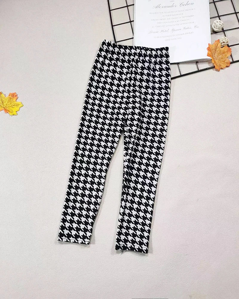 Girls' Leggings Fashion Cartoon Tight Pants Spring and Autumn Baby Girls Slim Fit Flower Leggings Summer Children's Pants