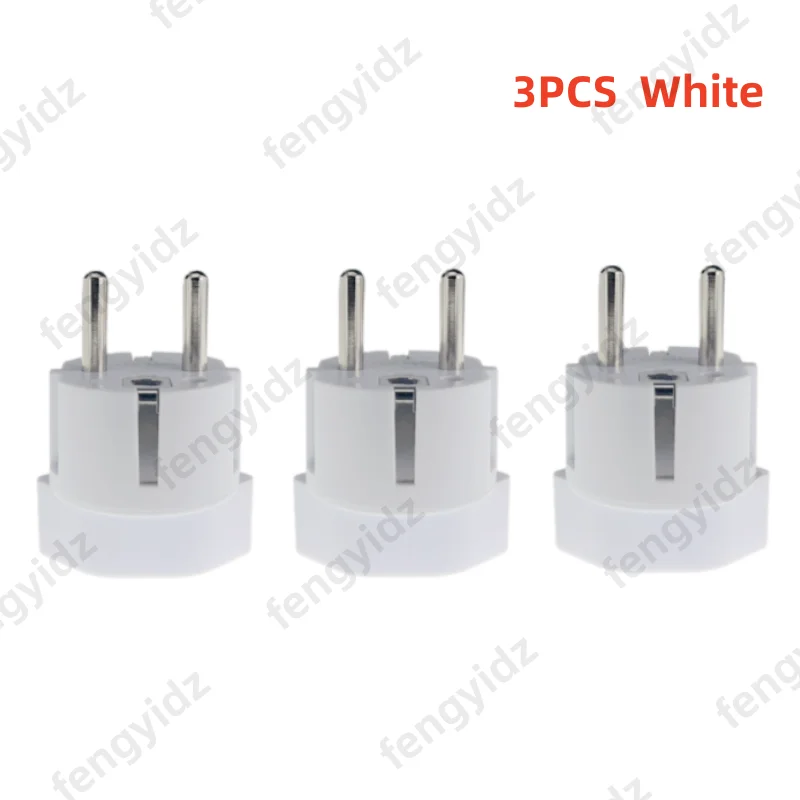 Schuko Germany, France Plug Adapter, Ultra Compact Light Weight - Swiss to Russia, South Korea Travel Adaptor Plug - Type E/F