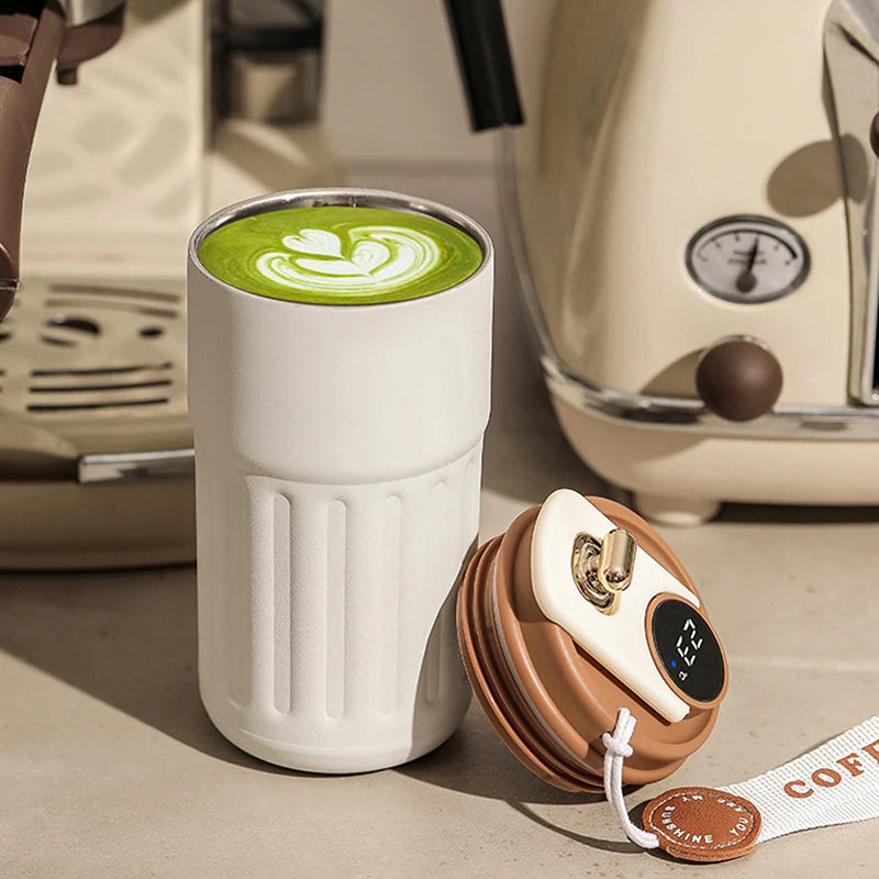 450Ml Insulated Cup 316 Stainless Steel Coffee Cup Temperature Digital Display Portable Sport Water Bottle Universal Water Cup