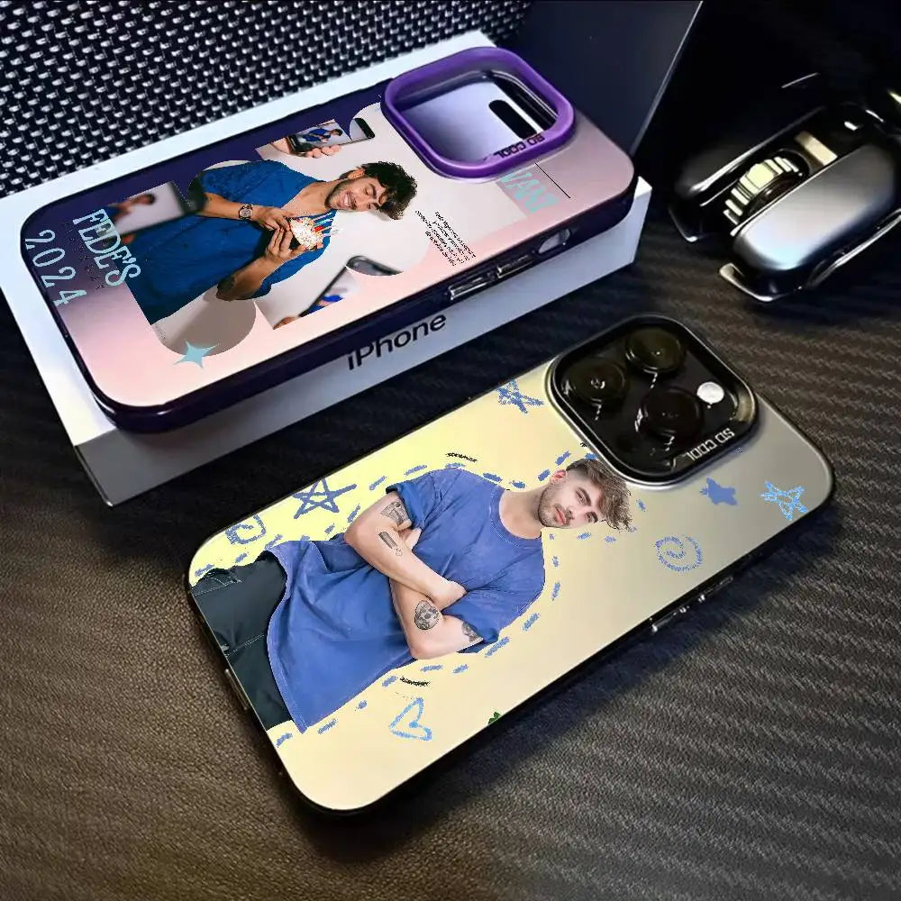 Fede V-vigevani Para Singer Phone Case For IPhone 17 16 15 14 13 12 11 Pro Max Air Multicolor Matte Laser Metallic Aurora Funda