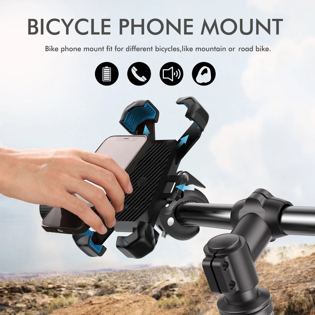 Motorcycle Mobile Phone Holder – 360° Rotating, Non-Slip, Adjustable Bicycle Mobile Phone Holder and Navigation Mount