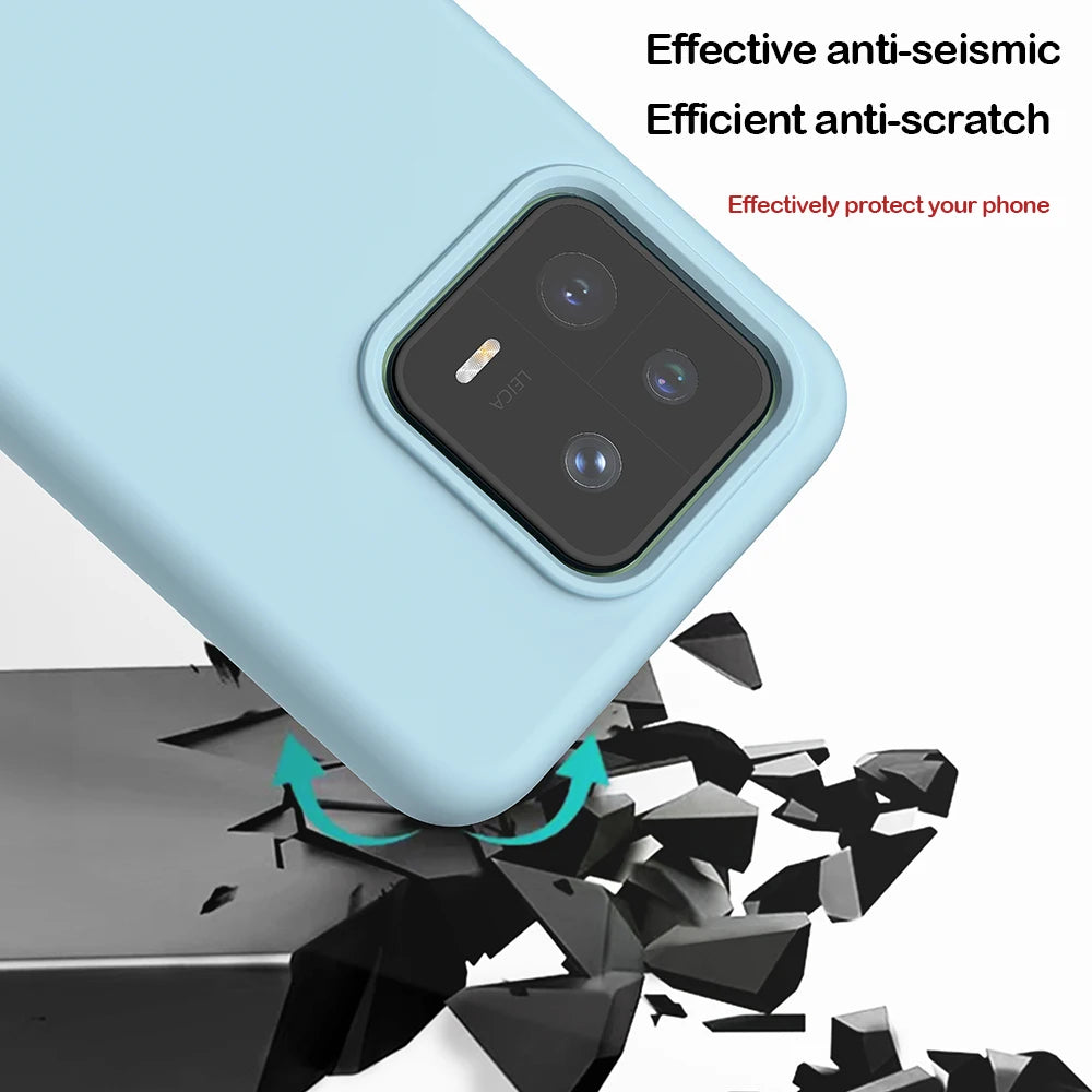 For Xiaomi 13 Luxury Liquid Silicone Shockproof Back Cover All-inclusive Drop-proof Soft Phone Cover For Mi 13 Pro Case