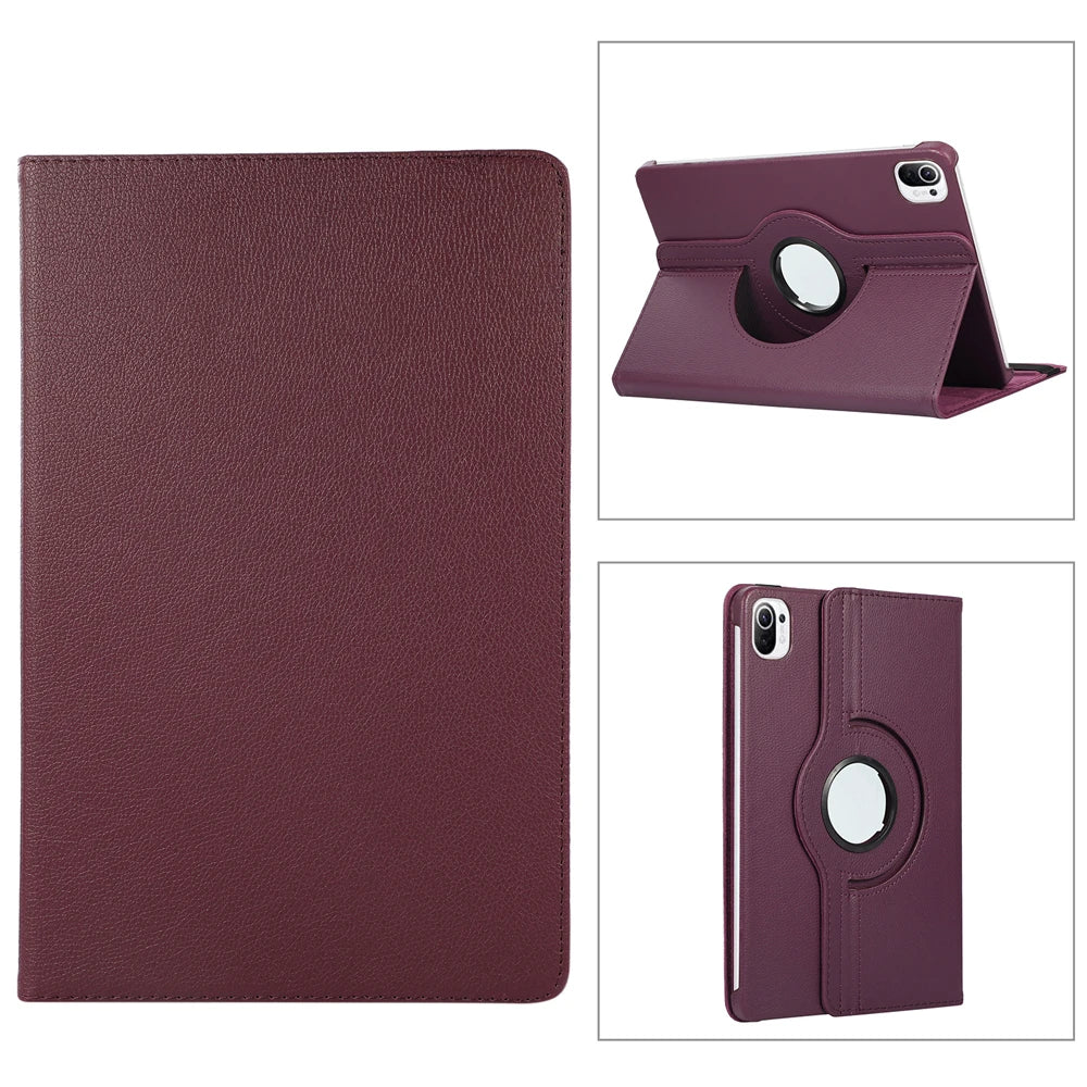 360 Degree Rotating Case For Xiaomi RedMi Pad 2 SE 11 10.61"Stand Cover Xiaomi pad 5 6 11 Pad 7 Pro 11.2 PU Leather Tablet Cases