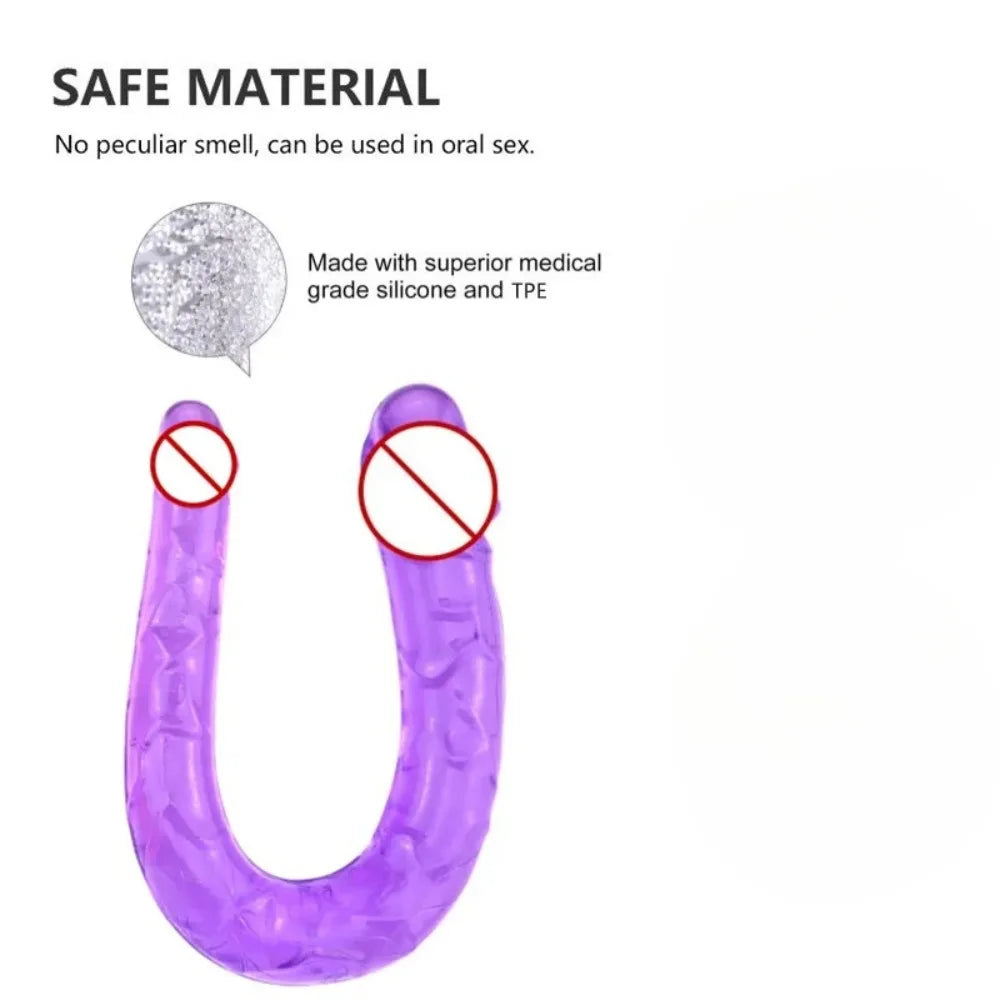 Dildo Sex Toys For Woman Vagina and Anus Realistic Penis Masturbators For Women Two Double Headed Dildos Adult Sex Toy For Women