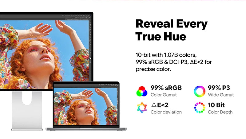 Kuycon G32P 32 Inch Computer Monitor 6K UHD IPS PC Display 500 Nits Contrast Rate 2000:1 Desktop Screen 99%sRGB Aluminum Alloy