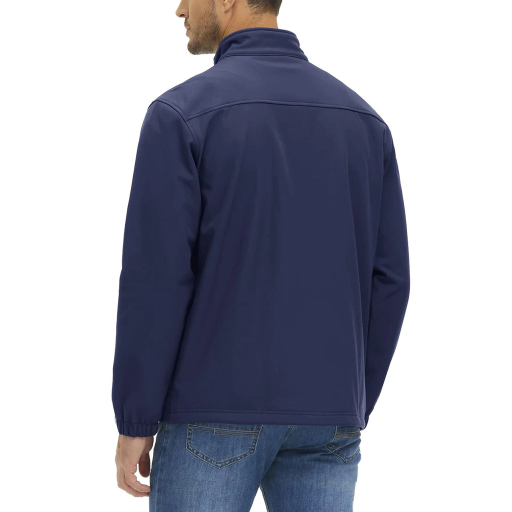TACVASEN Blusão Impermeável para Homem Caminhada Outdoor Fecho Completo Corta-vento Forro Polar Quente Outono Inverno Trabalho Casaco Casual