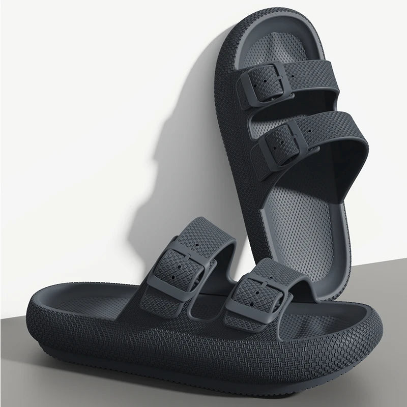 2025 New Men's Outdoor Fashion Thick Sole Sandals - Non-Slip Shower Slippers for Bathroom, Lightweight Comfortable House Slipper