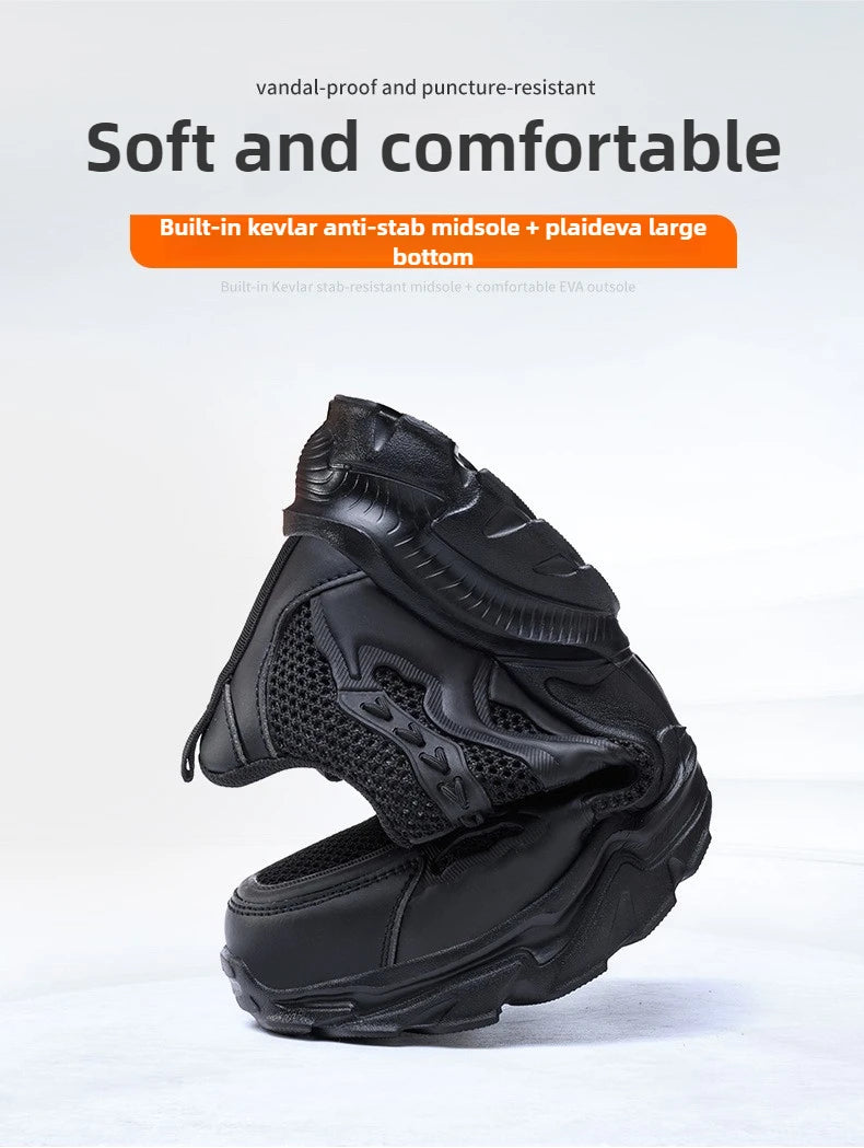 summer breathable safety shoes lightweight work shoes for men women working boots with plastic toe insulation 6KV work sneakers