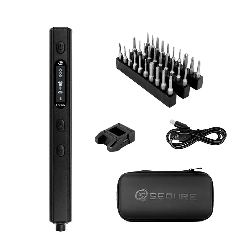 SEQURE ES666 Smart Screwdriver with Somatosensory Recognition & Manual & Electric Modes Suitable for Continuous Maintenance Work