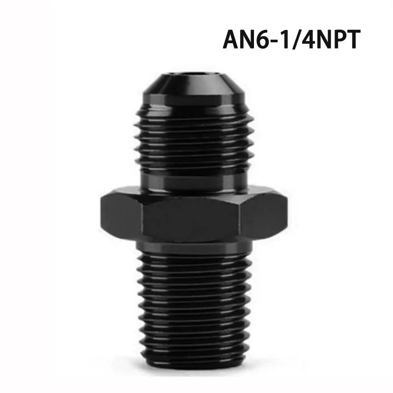 AN4 AN6 AN8 AN10 AN12 To 1/8 1/4 3/8 1/2 3/4 NPT Oil-cooled Adapter Universal Straight Fuel Hose Adapter Pipe Thread Fitting
