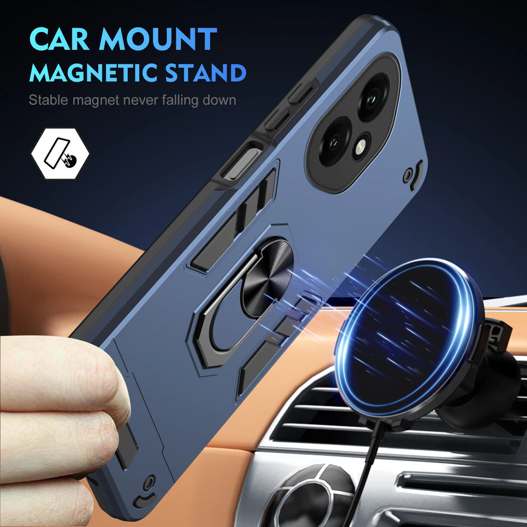 Military Armor Shockproof Case for Honor 400 Pro 400 Lite 5G Protective Cover Ring Stand Holder Fundas Coque