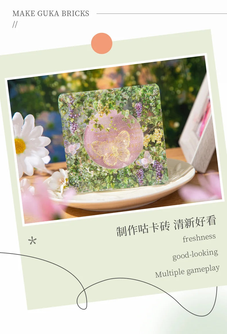 5*200cm 1roll INS Fresh vine theme PET tape Stickers Adhesive Diy Scrapbooking Diary Scrapbooking Collage material Scrapbooking