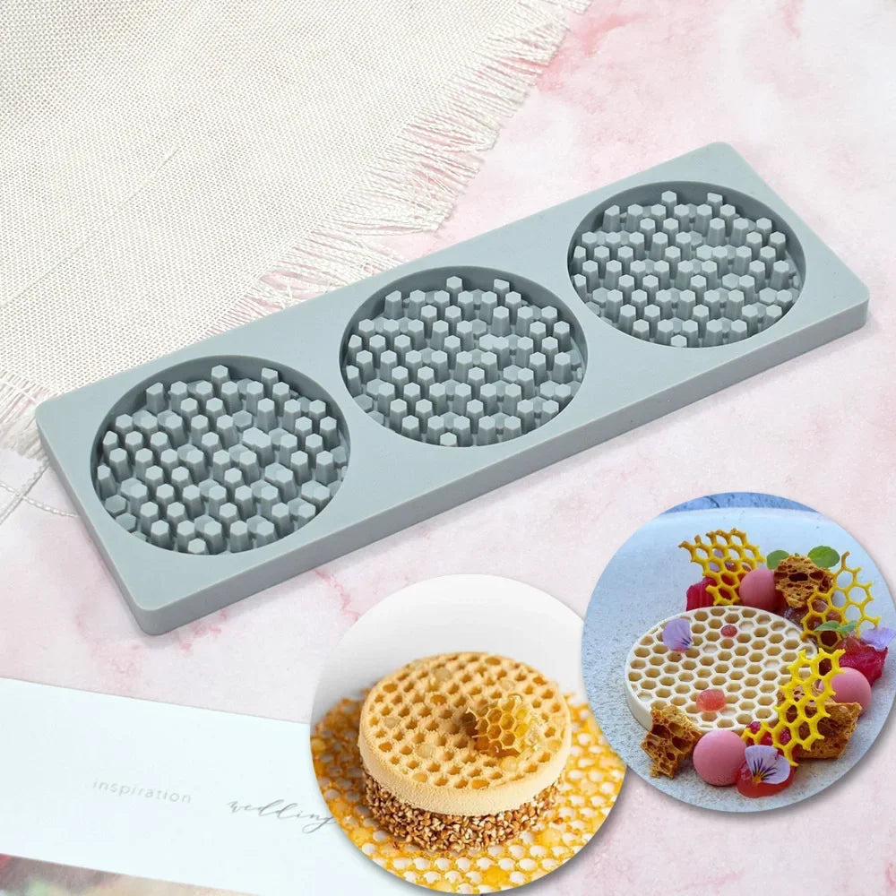 Honeycomb Mousse Cake Mold DIY Chocolate French Dessert Decoration Baking Silicone Mold Kitchen Baking Tool