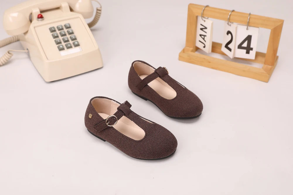 AS Kids Shoes Children Leather Shoes Baby Girls Warm Brand Loafers Toddler Slip On Princess Flats Boys Oxford Platform Mary Jane