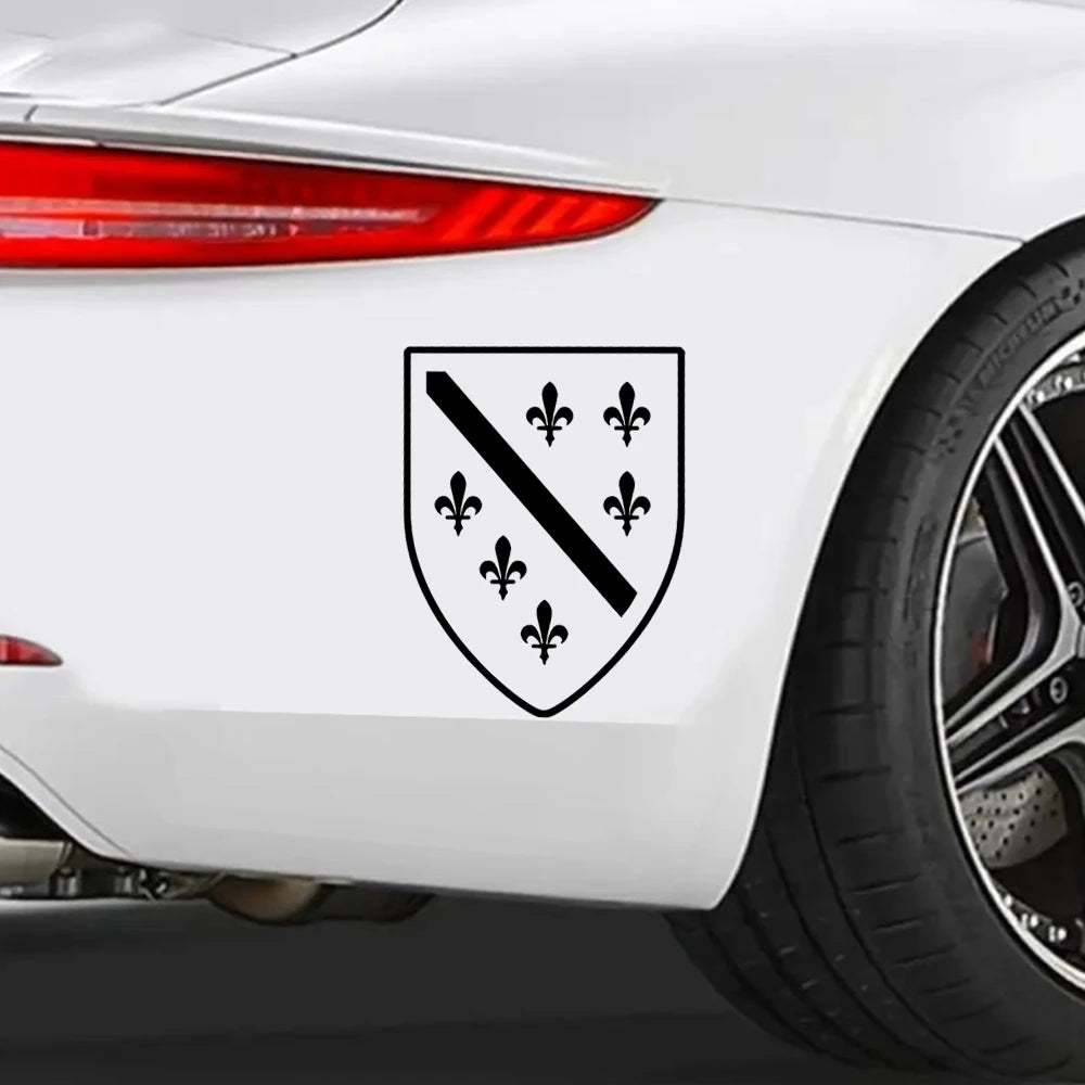 11.5x15cm Bosnia and Herzegovina Bosna Coat of Arms Flag Vinyl Sticker for Cars, Trucks, Motorcycles, Laptops, Windows, Glass