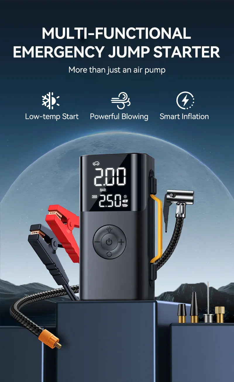 Car jump starter 6000A Jump Starter 150PSI Air Pump Multifunctional Tire Inflator Power Bank Lighting for Car