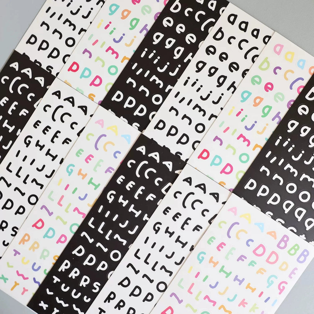 1 Piece INS New Letter Stickers Cute DIY Decals for Journal Card Making Csrapbook Sticker Stationery