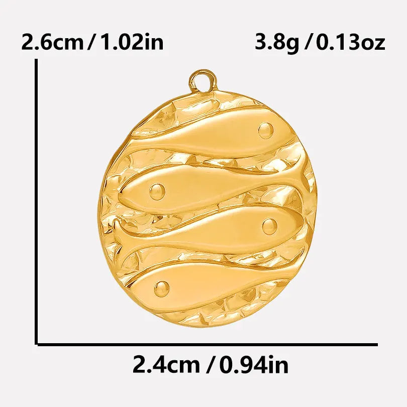 6pcs/Mix Classic Gold/Silver Color Heart Shaped Cross Irregular Shaped Pendant Stainless Steel Diy Women Necklace Accessories