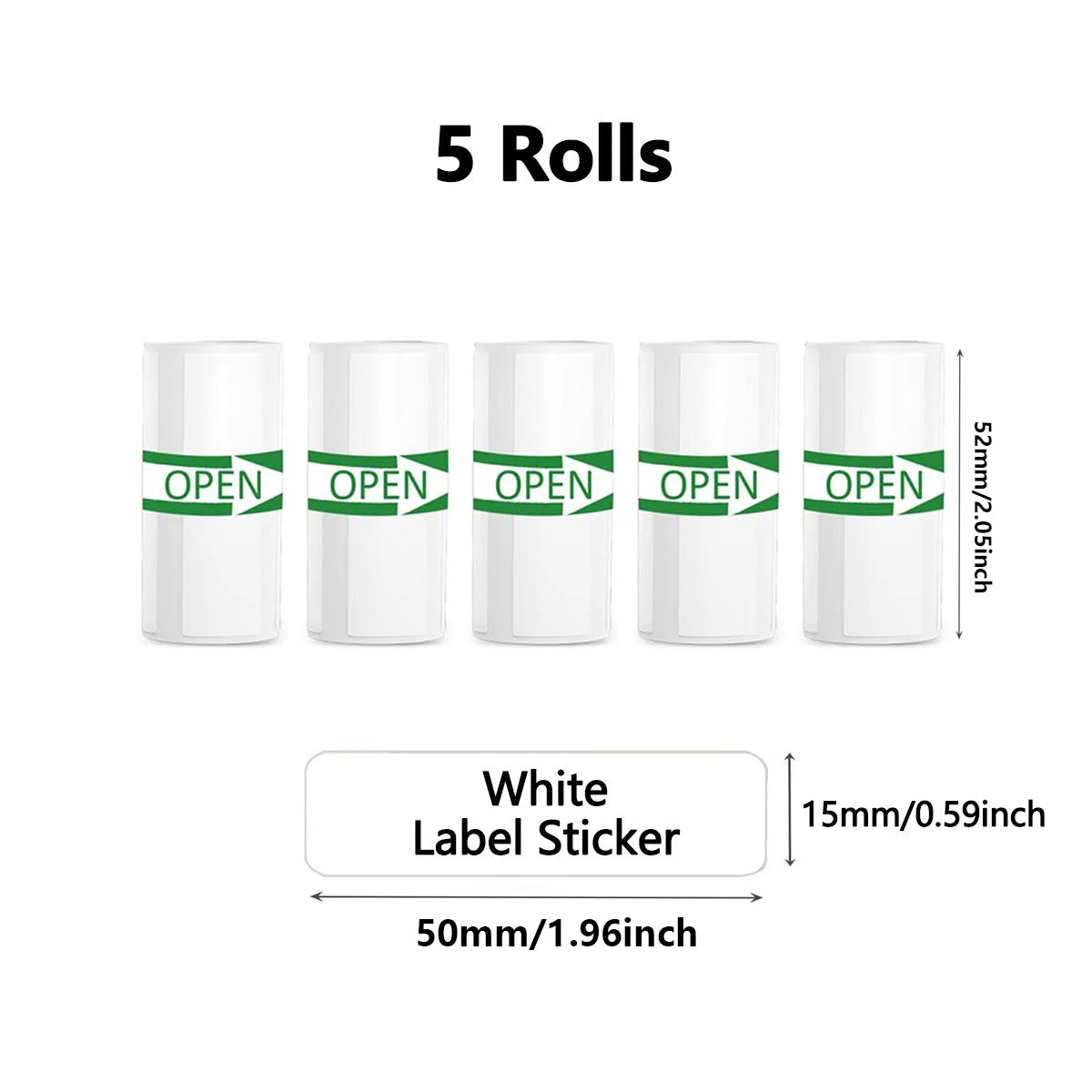Thermal Label Paper 50x15mm 50x30mm Color Thermal Label Paper for Most Mini Printers Self Adhesive Home Office School Use