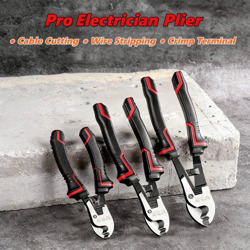 6/8/10 inch Cable Cutter Electrician Professional Wire Cable Cutter Stripper Pliers Hand Tool Cable Scissors Multifunctional