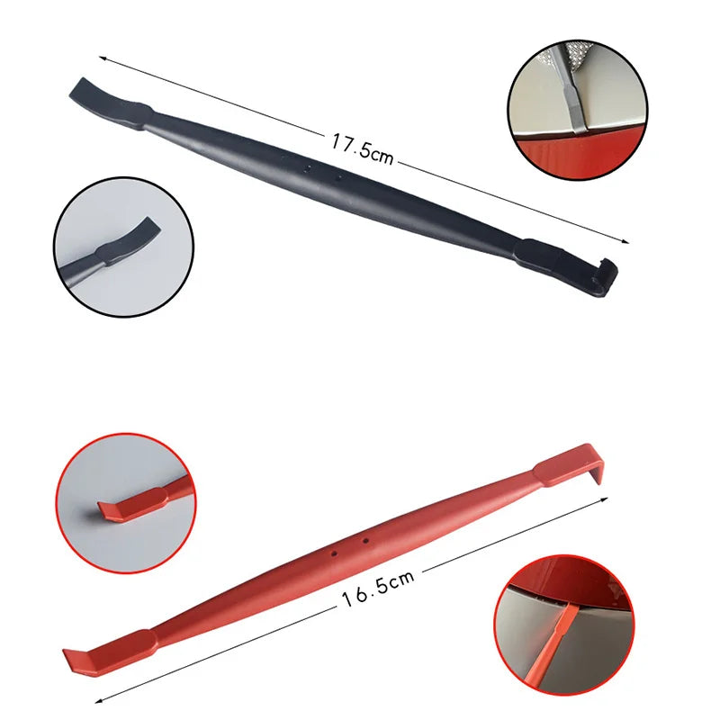 Kit de ferramentas para vinil autocolante, espátula magnética flexível, micro espátula, raspador de cantos e ferramentas para ranhuras curvas para instalação de películas em veículos com contornos