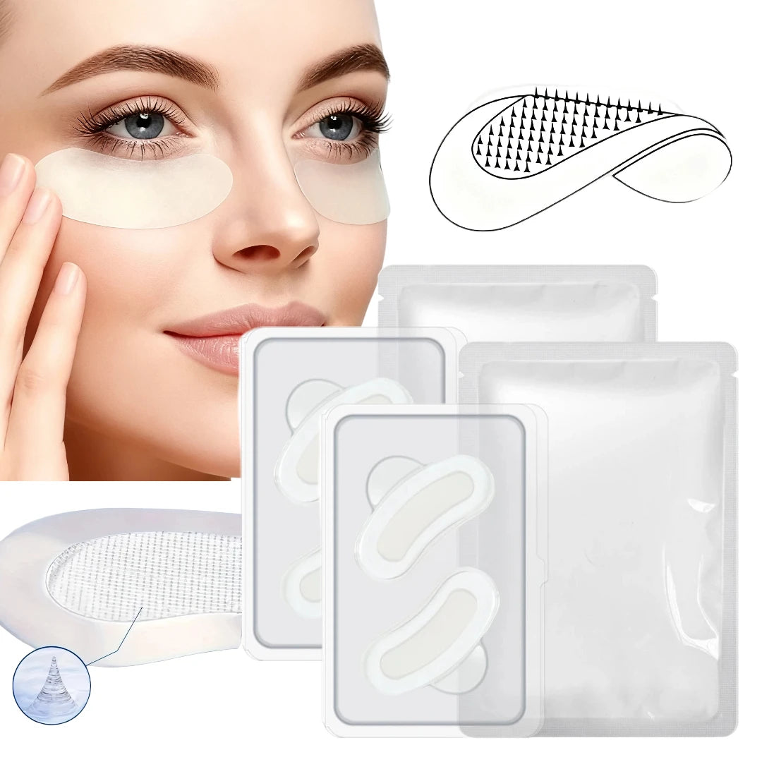 6pcs/3 Pairs Hyaluronic Acid Micro-needle Patches, Dermabrasion Facial Patches - 0.3mm Needle Length