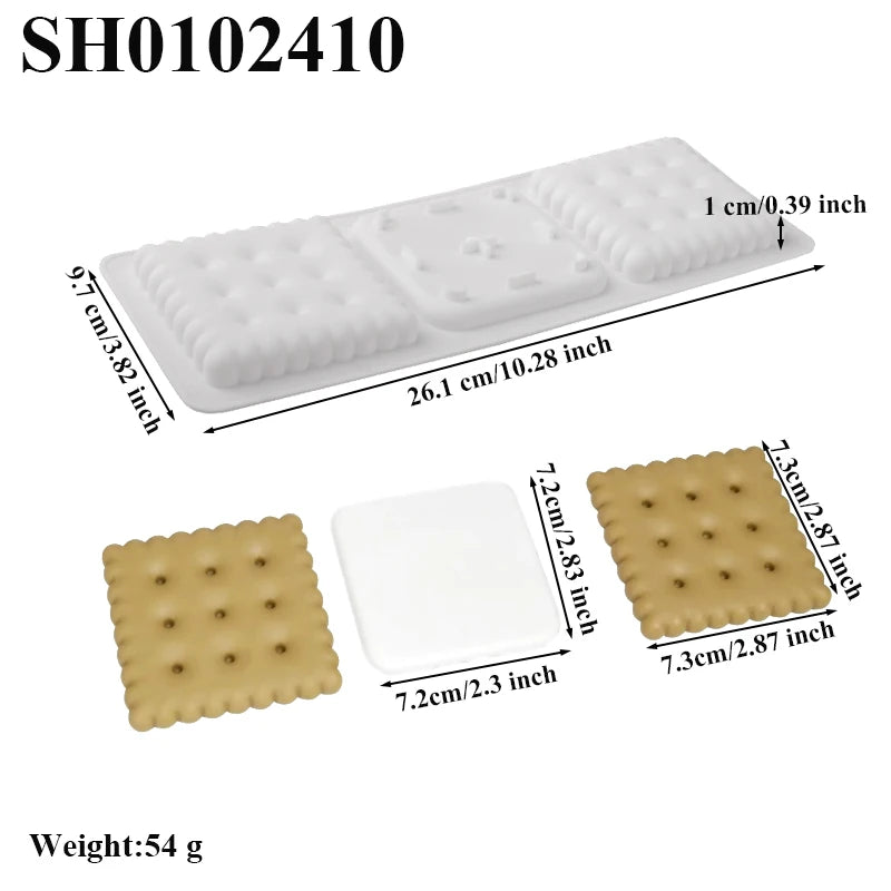 Moldes de silicone para bolachas, chocolates ou bolos em forma de coração, quadrado ou retangular, utensílios de cozinha para pastelaria e sobremesas