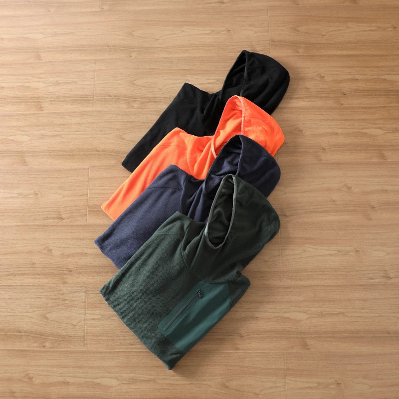 Blazebaron Men's Hoodie Sweatirt Micro Velvet Me Texture Casual Spring Autumn Loose Fit Pure Color Busin Casual