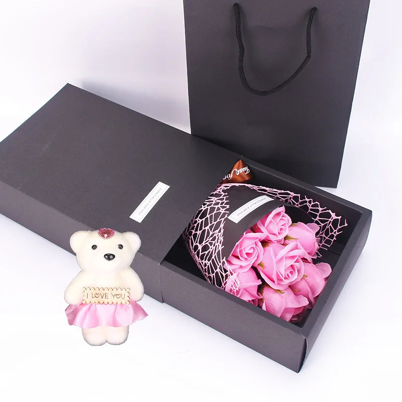 New Valentine's Day Gifts 7 Rose Artificial Flowers Wedding Decoration Mother's Day Gifts Home Decor Birthday Gifts 2023 Navidad