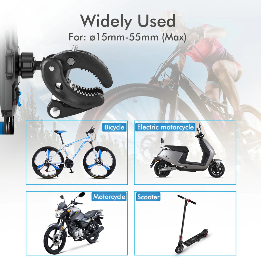 Motorcycle Mobile Phone Holder – 360° Rotating, Non-Slip, Adjustable Bicycle Mobile Phone Holder and Navigation Mount