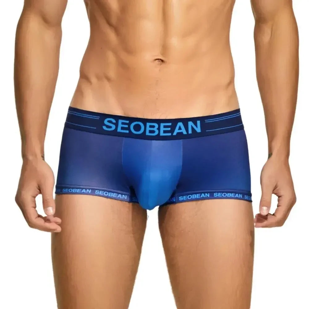 Sexy Low-waist Mens Underwear Boxers Gradient Color Underpants Boxer Shorts Male Panties Boxershorts underwear men boxer hombre