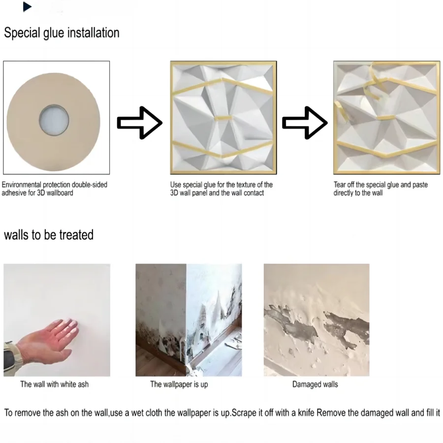 (pack of 12)Decorative 3D wall panel with diamond design, 30.48 cm x 30.48 cm